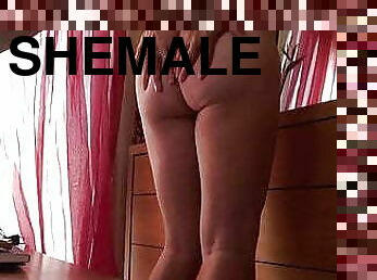 shemale, amatør, eldre, ladyboy, alene