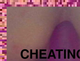Cheating wife toying her pussy 