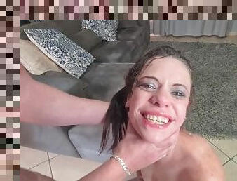 Rough face fucked princess gets her face ruined and gets degraded