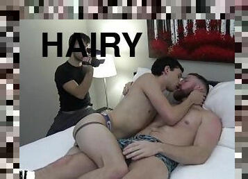 RAW FUCK BOYS - Hairy muscle stud cums in smooth twink's hungry mouth