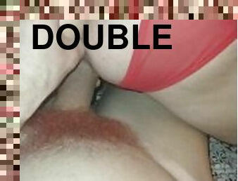 anal-vaginal double penetration while watching a movie (part 1)