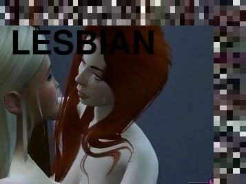 дупа, великі-цицьки, лесбіянка-lesbian, іграшка, руда, подруга, цицьки, дупа-butt, жорстко