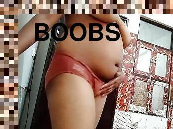 Big boobs massage solo girl