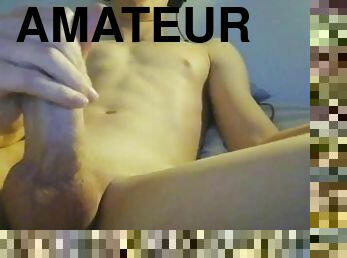 amateur, ejaculation-sur-le-corps, gay, ejaculation, européenne, euro, solo, minet