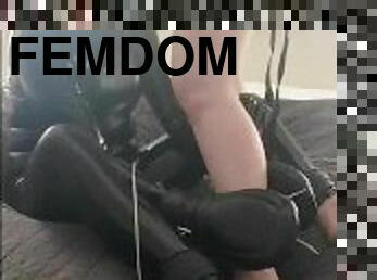 strap-on, bdsm, slav, knullande, latex, bondage, älskarinna, femdom, gummi, sugande