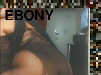 Thick Ebony Twerking In Lingerie