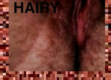 Close-up Hairy Pussy Pulsating Orgasm