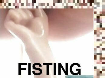 fisting, svær, onani, orgasme, pussy, amatør, ludder, cum, dildo