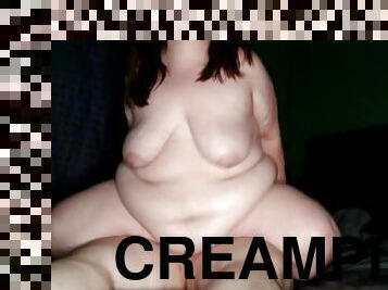 Bbw riding creampie