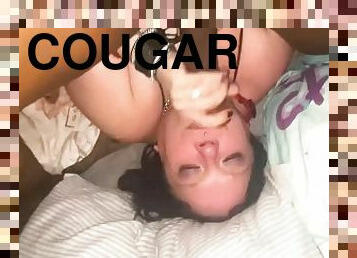 Cougar  Queen of Spades Gets Face Fucked and then eats the ass of young hung BBC
