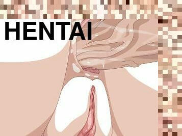 arsch, groß-titten, anal-sex, blasen, beule-schuss, schwer, anime, hentai, titten, hintern