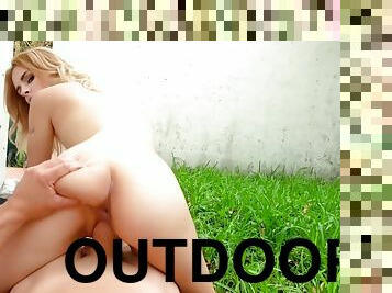 Dude With A Camera Talks Sweet Babe Into An Outdoor Fuck With Lilli Dixon And Sean Lawless