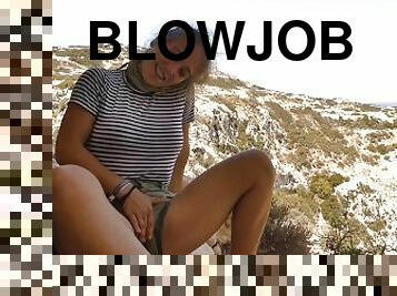 utendørs, offentlig, blowjob, tenåring, kjæreste-girlfriend, utrolig