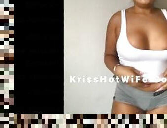 Kriss Hotwife - Changing Clothes and Trying on the New Safadinhas Blouses Marking the nipples
