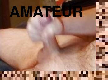 amatör, cumshot, gay, avrunkning, sprut, ensam