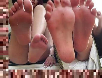 vani, duplo, stopala-feet, prljavo, pov, ljubavnice, beli, dominacija, femdom