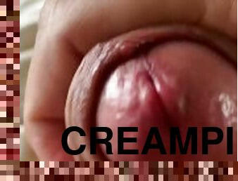 Creampie closeup cum