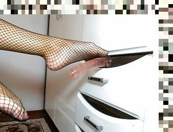 Footjob / Dildo / Fishnets / Foot Fetish 4K