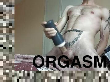 orgasm, amatör, cumshot, gay, ensam