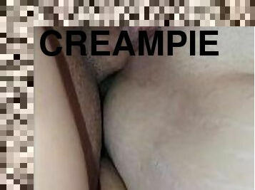 pussy, amatør, milf, leke, creampie, par, cum, stram, rumpe-butt, barbert