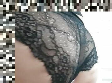 Sexy bbw ass and black hot panties