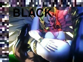 Blacked Animation. Two Black Monster Dicks Destroy Mercys Pussy and Ass [Grand Cupido]( Overwatch )