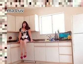 Hot French Maid Fucks Client’s Dick in the Kitchen!! ????