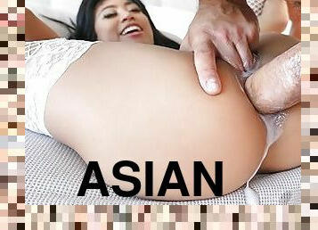 ANAL4K Lingerie Asian Leaking Multiple Anal Creampies