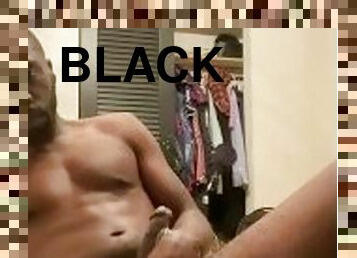 Sexy jerk off black cock masturbation