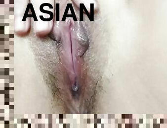 Asian Teen Closeup Super Wet Pussy Masturbation