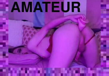 masturbation, amatör, anal, tonåring, leksak, pov, första-gången, ensam, små-bröst