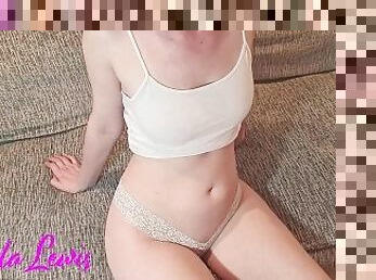 Sexy Wife Smoking In White Lace Panties