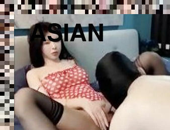 asyalı, travesti, transeksüel, sikişme, sevimli, maske