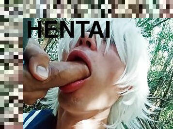 I'm tearing my mouth out yaoi hentai sissy femboy