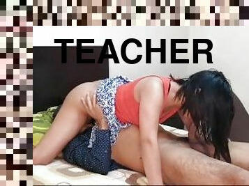 Fucking with my English teacher, she is a very hot girl