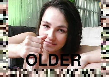 gammel, skolejente, cumshot, handjob, ludder, pov, høyskole, facial, cum, eldre-older