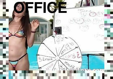 Secretary strips down at office pool party then gives YOU the "boss" your cum schedule - Lelu Love
