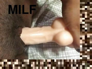 Hot MILF Masturbate with 8 inch dildo & loud moaning:???? 8 ???? ?????? ????? ???