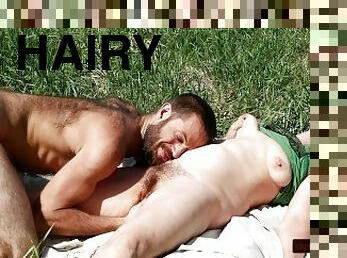 Hairy Pussy Gushes Squirt From Pussy Rubs MILF Has Multiple Orgasms Outdoors