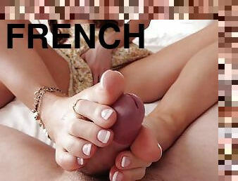 French Toenails Footjob by Sexy Long Toes PrettyEvil Feet