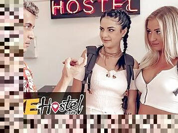 Fake Hostel - Lesbian Girlfriends Cayla Lyons And Mia Trejsi Share A Big Cock