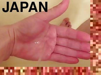 asiatisk, pissing, amatør, cumshot, japansk, cum, bukkake, fetisj, alene