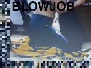 Blow job on the knees