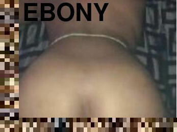 Petite Ebony teen throw it back just right