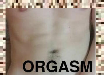 orgasm, amatör, mogen, gigantisk-kuk, ensam, bollar, vit, kuk