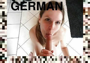 Horny German Amateur Teen Blows Big Dick And Gets Huge Facial