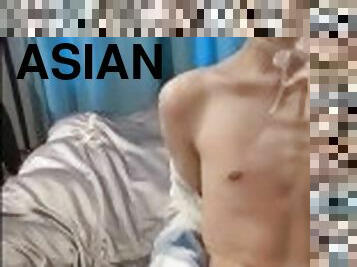 asiatisk, onani, tenåring, ladyboy