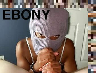Ebony Babe Sloppy Toppy