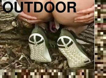 Stop Hiking and Fuck Me - POV Standing Doggystyle - Outdoor Sex - Cum In her Panties - Almost Caught