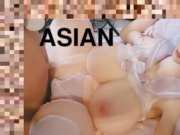asiatisk, rumpe, store-pupper, cumshot, leke, cum, knulling-fucking, bukkake, rumpe-butt, fetisj